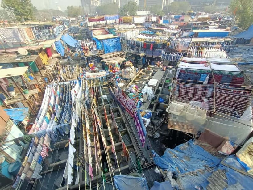 Mumbai: Dharavi Slum and Dhobi Ghat Tour with Train Ride - Dhobi Ghat Open-Air Laundry: What You Actually See Up There