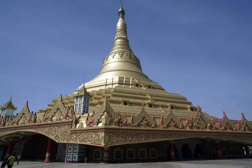 Mumbai Kanheri Caves & Vipassana Pagoda Tour - Global Vipassana Pagoda near Gorai: a modern counterpoint to ancient rock